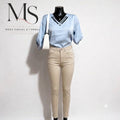 BLUSA CORTE V MANGA 3/4